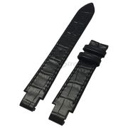 BALMAIN Ремешок для часов 2731/2735, чёрный, имитация крокодила, 10/14, интегрированный, без замка