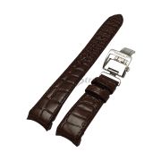 SEIKO Ремешок для часов SNP025P1, коричневый, имитация крокодила, 21 мм, 140/70