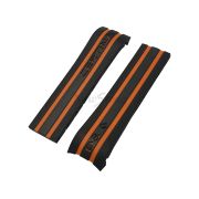 CERTINA Ремешок для часов DS ACTION C013.417, чёрный/оранжевый, резиновый, 21/19, без замка