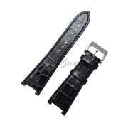 TISSOT Ремешок для часов T2 T090.310, серый «антрацит», имитация крокодила, 23/18, с вырезом