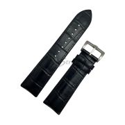 TimeKing Ремешок для часов, черный, теленок, имитация крокодила, каучуковая подложка, 22/20 мм, (118/75), водозащищенный