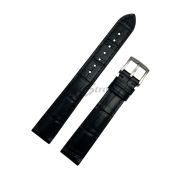 TimeKing Ремешок для часов, черный, теленок, имитация крокодила, 16/14 мм, (110/75)