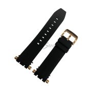 TISSOT Ремешок для часов T-RACE T115.417, чёрный, силикон, интегрированный, розовая пряжка