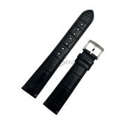TimeKing Ремешок для часов, черный, аллигатор, 18/16 мм, (115/75）