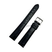 TimeKing Ремешок для часов, черный, аллигатор,  16/14 мм, (110/68）