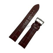 TimeKing Ремешок для часов, коричневый, теленок, имитация крокодила, каучуковая подложка, 20/18, (118/75), водозащищенный