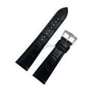 TimeKing Ремешок для часов, черный, имитация крокодила, 22/18 мм, (115/75)