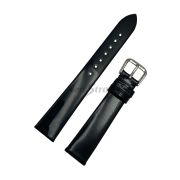 TimeKing Ремешок для часов, черный, лакированный, теленок, 16/14 мм, (115/70)