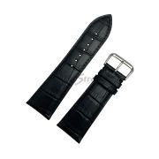 TimeKing Ремешок для часов, черный, теленок, имитация крокодила, 26/22 мм, (115/70)