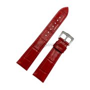 TimeKing Ремешок для часов, красный, теленок, имитация крокодила, 18/16 мм, (115/68)