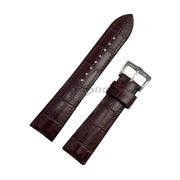 TimeKing Ремешок для часов, коричневый, теленок, им/крокодила, каучук.подложка, 21/18, водозащищен.