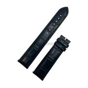 TimeKing Ремешок для часов, черный, теленок, имитация крокодила, 19/18 мм, под клипсу (115/75) (T600033606)