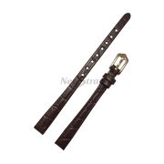 HIRSCH Ремешок для часов, коричневый, имитация крокодила, 8/6, Crocograin M