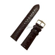 HIRSCH Ремешок для часов, коричневый, имитация крокодила, 20/18, Crocograin M