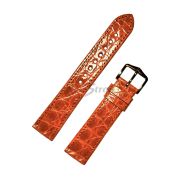HIRSCH Ремешок для часов, оранжевый, кожа крокодила, 18/16, Genuine Croco M, Cites