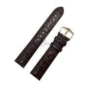 HIRSCH Ремешок для часов, коричневый, имитация крокодила, 19/18, Crocograin L