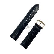 HIRSCH Ремешок для часов, черный, имитация крокодила, 20/18, Crocograin M