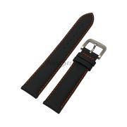 TISSOT Ремешок для часов QUICKSTER T095.417, чёрный,телёнок,19/18,оранжевая прострочка