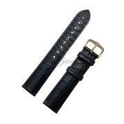 HIRSCH Ремешок для часов, черный, кожа аллигатора, 19/18, Genuine Alligator L