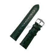 HIRSCH Ремешок для часов, зеленый, имитация крокодила, 20/18, Crocograin M
