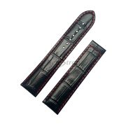 CERTINA Ремешок для часов DS-2 C024.447, черный, имит. аллигатора, 22/20, красная простр, без замка