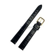 TISSOT Ремешок для часов STYLIST BB, чёрный, имитация аллигатора, 12/10, жёлтая пряжка
