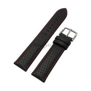 TISSOT Ремешок для часов T049.417,чёрный, теленок, 19/18, красная прострочка, стальная пряжка, PR100