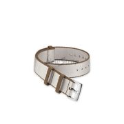 OMEGA Ремешок для часов, бежевый, нейлон, 18мм, коричневые тренчики, стальная пряжка, NATO