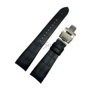 SEIKO Ремешок для часов SNP143P1, черный, имитация крокодила, 22 мм, стальная клипса
