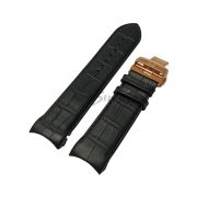 TISSOT Ремешок для часов COUTURIER T035.614, чёрный, имит.аллигатора,24/22, интегрир.,розовая клипса