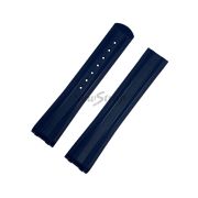 OMEGA Ремешок для часов, синий, резиновый, 20/18, интегрированный, под клипсу, 105.05/101.70