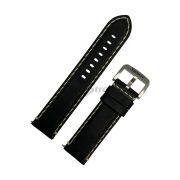 TISSOT Ремешок для часов T116.617, чёрный, телёнок, 22/22, белая прострочка, стальная пряжка, 120/75