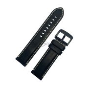 TISSOT Ремешок для часов CHRONO XL T116.617, чёрный, телёнок, 22/22, кремовая строчка, чёрная пряжка