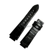 TISSOT Ремешок для часов T10 T073.310, чёрный/жёлтый, имитация крокодила, 20/16, интегрированный