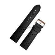 TISSOT Ремешок для часов V8 T106.417, чёрный, телёнок, 22/20, с перфорацией, розовая пряжка