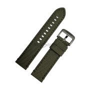 TISSOT Ремешок для часов GENT XL T116.410, зелёный «хаки», текстиль, 22/22, серая пряжка