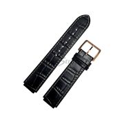 RADO Ремешок для часов Centrix, черный, имитация аллигатора