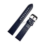 TISSOT Ремешок для часов, темно-синий, телёнок,20/18, с отверстиями, белая прострочка, PR516