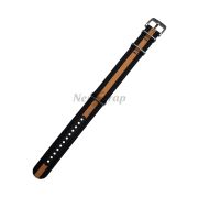 CERTINA Ремешок для часов C032.607, черный/коричневая полоска, текстиль, NATO,21/21,титановая пряжка