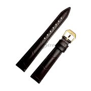 CERTINA Ремешок для часов DS CAIMANO C017.210, коричневый, имитац.крокодила, 15/12, жёлтая пряжка