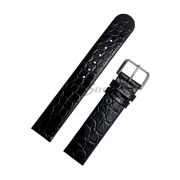 RADO Ремешок для часов eSenza L, чёрный, имитация крокодила, 18/18, стальная пряжка