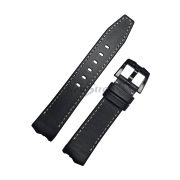 HAMILTON Ремешок для часов Ventura Auto H245850, чёрный, телёнок, интегрированный, чёрная пряжка