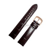 TISSOT Ремешок для часов CARSON T085.407, тёмно-коричневый,имитация крокодила,19/18, розовая пряжка