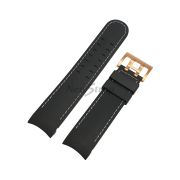 HAMILTON Ремешок для часов Khaki X-Wind, черный, резиновый, 22/22, интегрированный, розовая пряжка