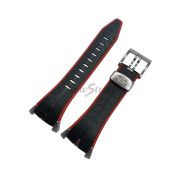 SEIKO Ремешок для часов 7T82-0AF0, черный, пластик